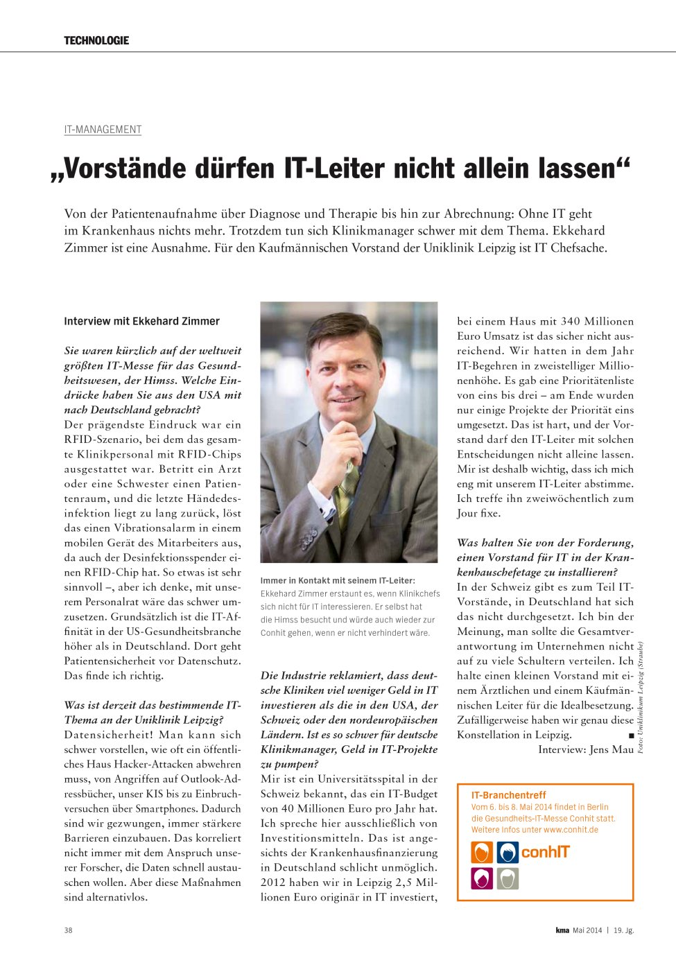 Vorschauseite 1: „Vorstände dürfen IT-Leiter nicht allein lassen“