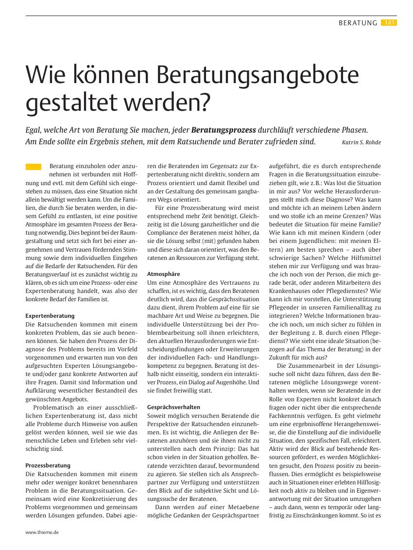 Vorschauseite 1: Wie können Beratungsangebote gestaltet werden?