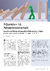 Vorschauseite 1: Prävention ist Patientensicherheit.