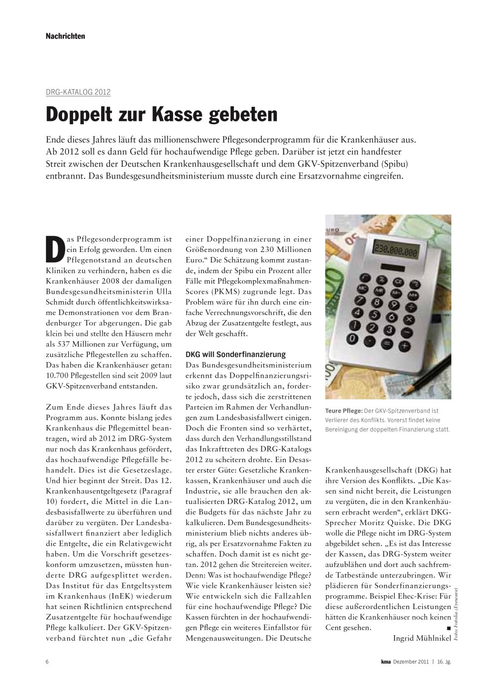 Vorschauseite 1: Doppelt zur Kasse gebeten
