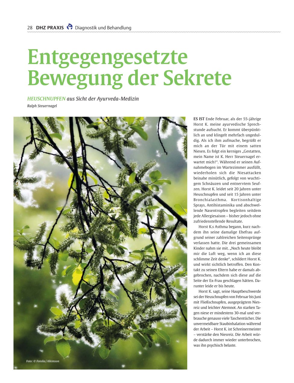 Vorschauseite 1: Entgegengesetzte Bewegung der Sekrete