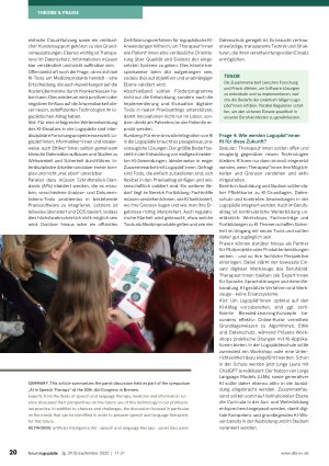 Vorschauseite 4: KünstlicheIntelligenz(KI)in derLogopädie:Heilsbringer oderHorrorszenario?