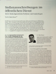 Vorschauseite 1: Stellenausschreibungen im öffentlichen Dienst Teil 2: Einfachgesetzliche Probleme und Sonderfragen