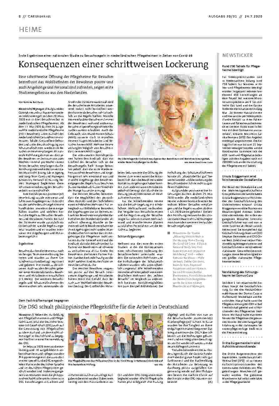 Vorschauseite 1: Konsequenzen einer schrittweisen Lockerung