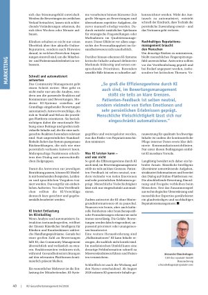 Vorschauseite 3: Mit KI die Online-Reputation intelligent gestalten Wie Kliniken Bewertungen professionell managen, Vertrauen sichern und menschliche Kontrolle bewahren