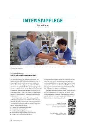 Vorschauseite 1: Intensivpflege Nachrichten