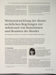 Vorschauseite 1: Weiterentwicklung der dienstrechtlichen Regelungen zur Arbeitszeit von Beamtinnen und Beamten des Bundes