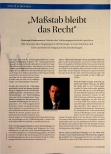 Vorschauseite 1: Maßstab bleibt das Recht.