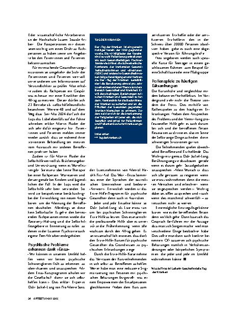 Vorschauseite 2: Hilfe zur Selbsthilfe – auch bei der psychischen Gesundheit