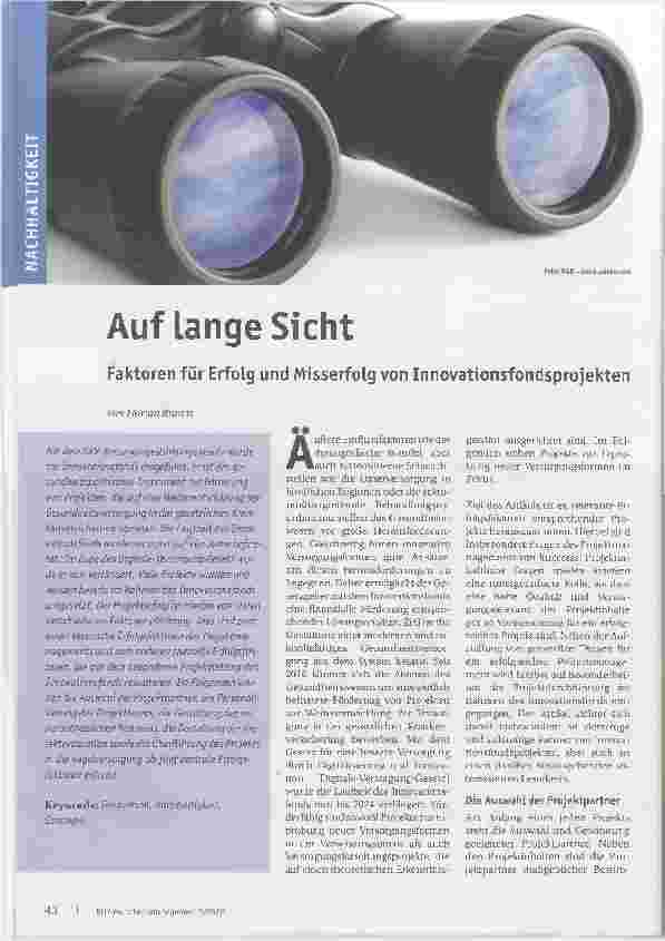 Vorschauseite 1: Corrected: Auf lange Sicht