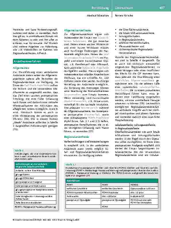 Vorschauseite 5: Ambulante Anästhesie