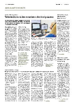 Vorschauseite 1: Telemedizinvisiten ersetzen die Arztpräsenz.