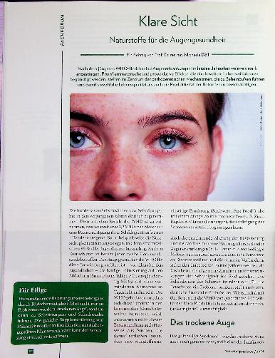 Vorschauseite 1: Klare Sicht: Naturstoffe für die Augengesundheit