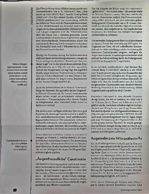 Vorschauseite 3: Klare Sicht: Naturstoffe für die Augengesundheit