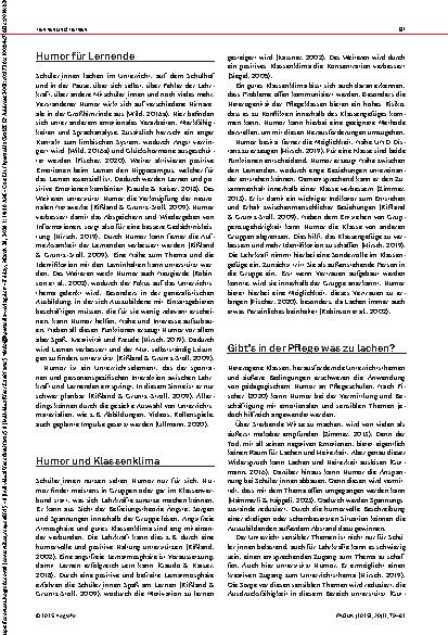 Vorschauseite 3: Jetzt lachen die auch noch. Wie Humor Pflegelehrkräfte unterstützen kann.