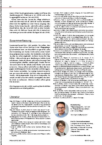 Vorschauseite 4: Jetzt lachen die auch noch. Wie Humor Pflegelehrkräfte unterstützen kann.