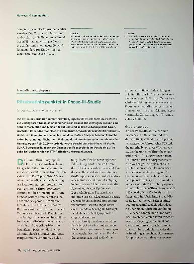 Vorschauseite 1: Rilzabrutinib punktet in Phase-Ill-Studie