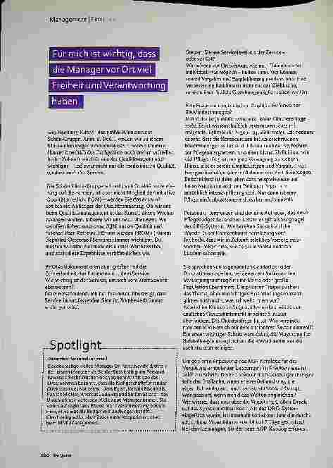Vorschauseite 3: Bilanzgespräch „Ich befürworte Pflegeuntergrenzen"