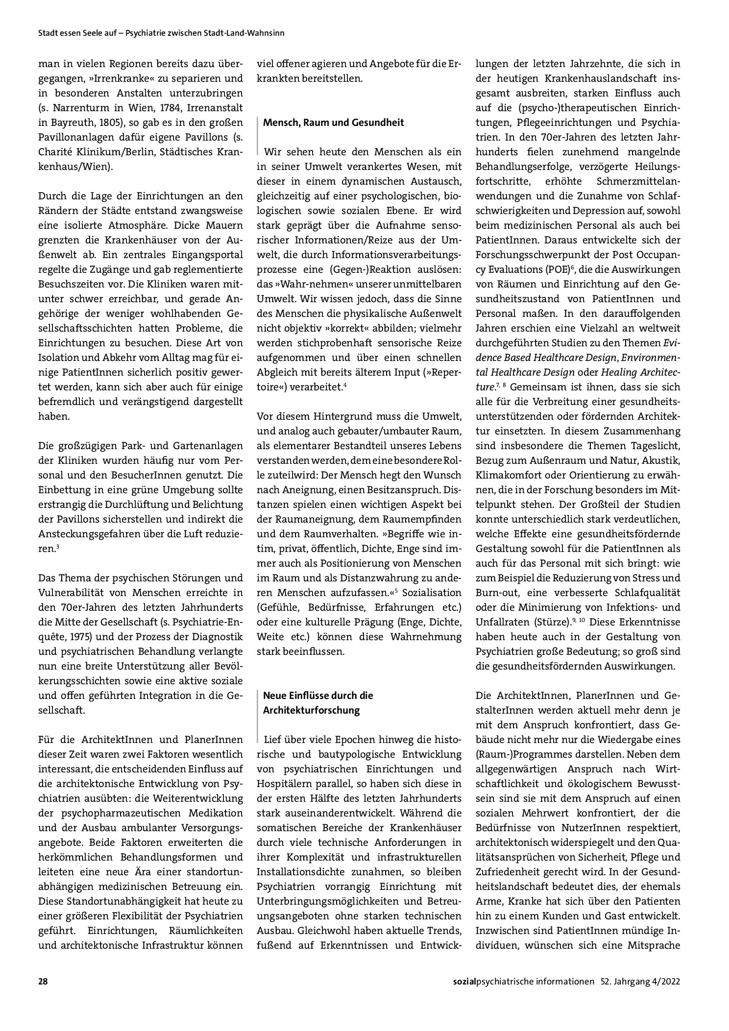 Vorschauseite 2: Zwischen Stadt und Land: Die heutige Psychiatrie im architektonischen Kontext