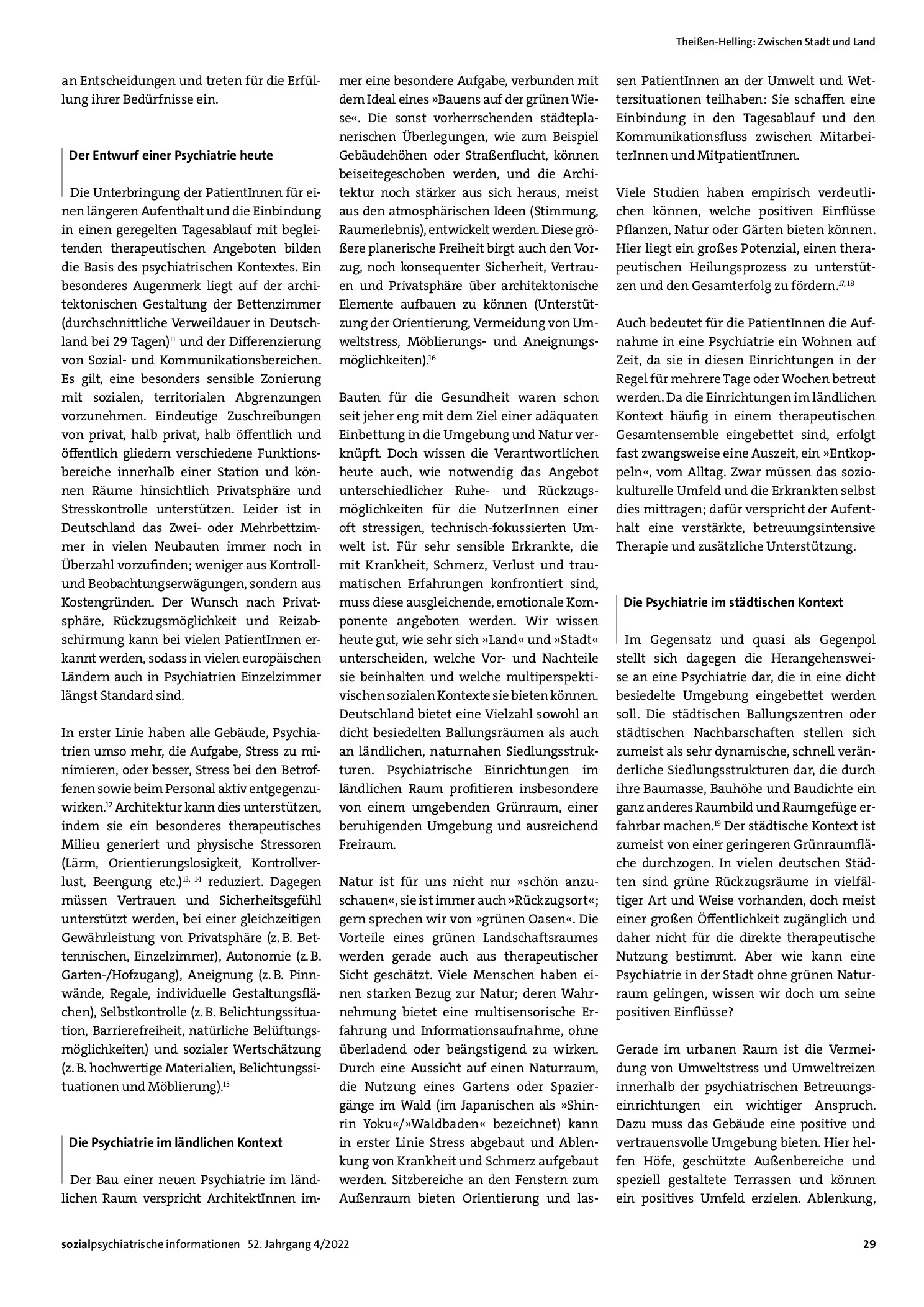 Vorschauseite 3: Zwischen Stadt und Land: Die heutige Psychiatrie im architektonischen Kontext