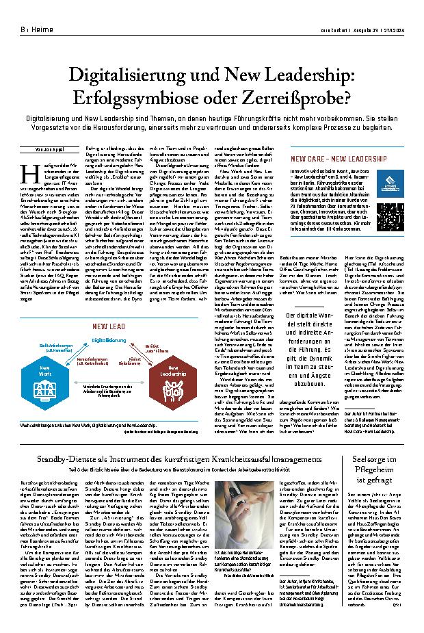 Vorschauseite 1: Digitalisierung und New Leadership: Erfolgssymbiose oder Zerreißprobe?