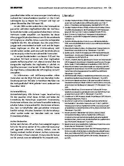 Vorschauseite 3: Strategien zur Verbesserung des HPV-Impfstatus auf kommunaler Ebene