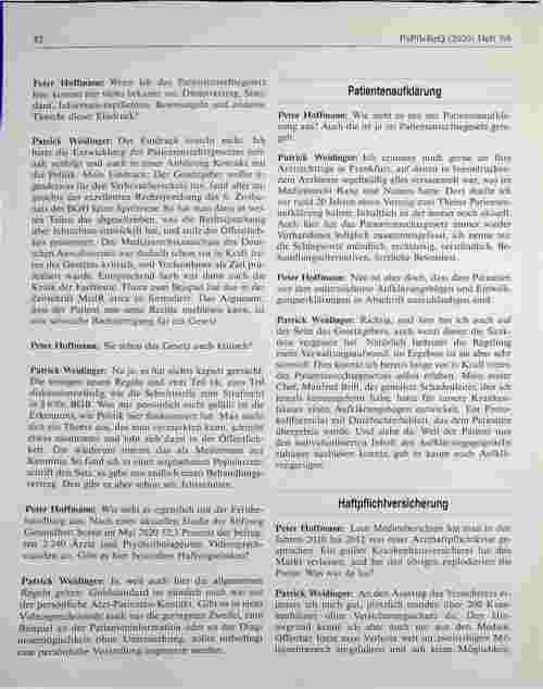 Vorschauseite 2: Arzthaftpflicht und Arzthaftpflichtversicherung — gestern, heute, morgen