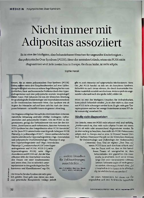 Vorschauseite 1: Nicht immer mit Adipositas assoziiert.
