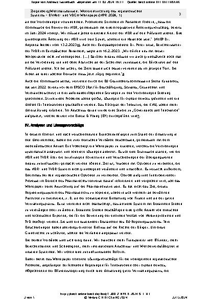 Vorschauseite 3: Weiterentwicklung des regulatorischen Systems – BVMedund VDGH-Whitepaper