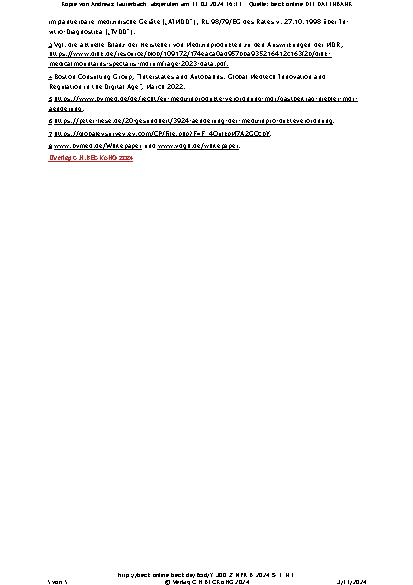 Vorschauseite 5: Weiterentwicklung des regulatorischen Systems – BVMedund VDGH-Whitepaper