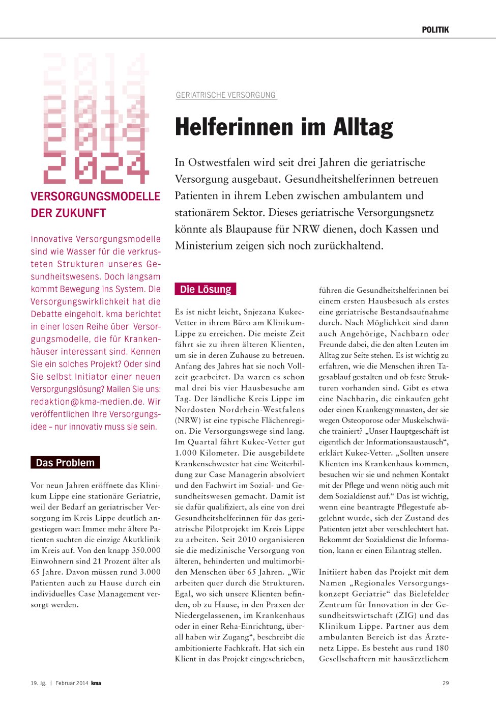 Vorschauseite 1: Helferinnen im Alltag