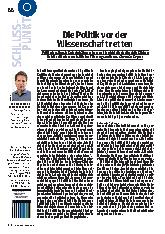 Vorschauseite 1: Die Politik vor der Wissenschaft retten