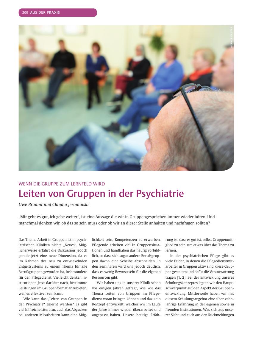 Vorschauseite 1: Leiten von Gruppen in der Psychiatrie