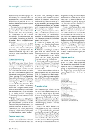 Vorschauseite 3: Klinisches Datenzentrum Daten in der Schatztruhe