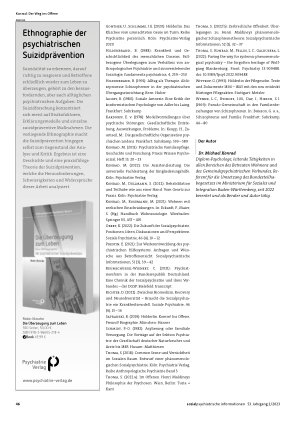 Vorschauseite 6: Der Weg ins Offene Kommt die Sozialpsychiatrie durch Henri Maldineys Philosophie der Psychosen zu einer theoretischen Fundierung?