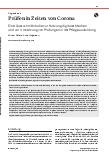 Vorschauseite 1: Prüfen in Zeiten von Corona: Eine Querschnittsstudie zur Nutzung digitaler Medien und zur Umsetzung von Prüfungen in der Pflegeausbildung