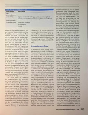 Vorschauseite 2: Arbeitsfähigkeit von professionellen Bühnentänzer*innen: eine qualitative Erhebung von Chancen und Herausforderungen