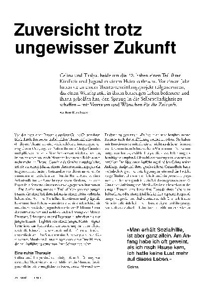 Vorschauseite 1: Zuversicht trotz unsicherer Zukunft