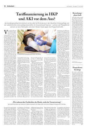 Vorschauseite 1: Tariffinanzierung in HKP und AKI vor dem Aus?