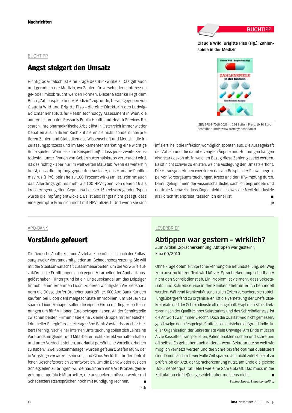 Vorschauseite 1: Angst steigert den Umsatz