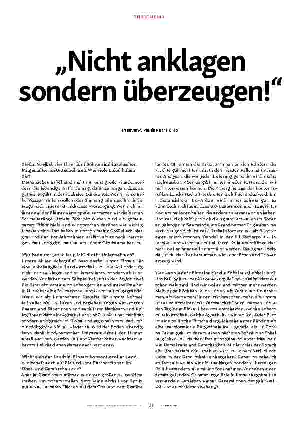 Vorschauseite 1: Nicht anklagen, sondern überzeugen!