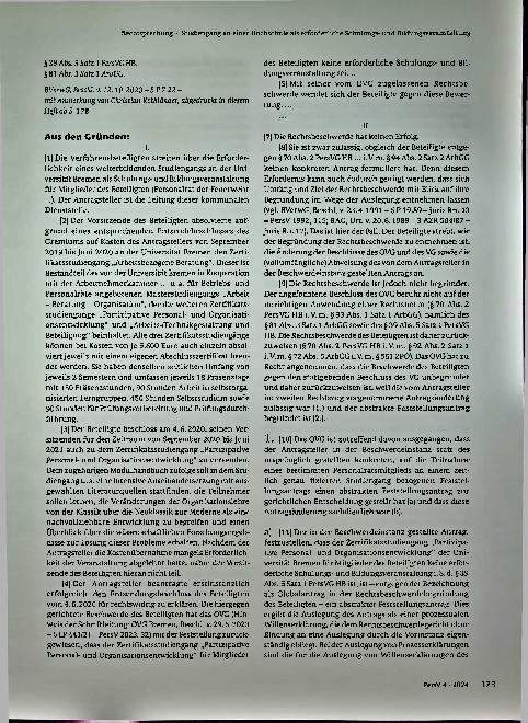 Vorschauseite 2: Rechtsprechung zum Personalvertretungsrecht