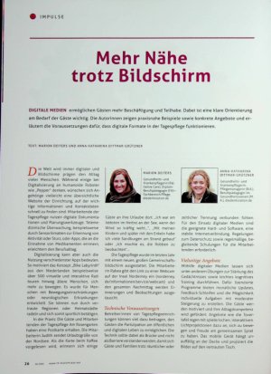 Vorschauseite 1: Mehr Nähe trotz Bildschirm