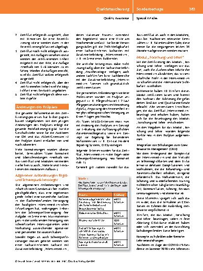 Vorschauseite 3: Zertifikat „Intensivmedizin“ der Deutschen Gesellschaft für Anästhesiologie und Intensivmedizin – ein Update