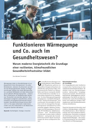 Vorschauseite 1: Funktionieren Wärmepumpe und Co. auch im Gesundheitswesen?