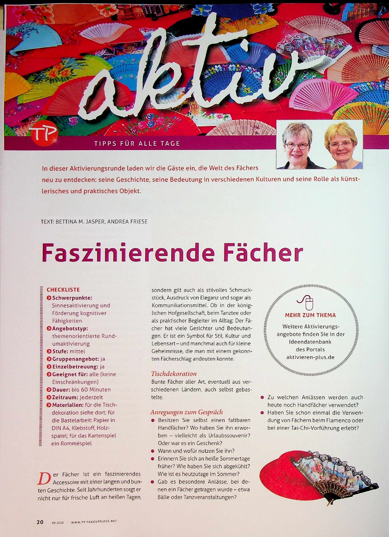 Vorschauseite 1: Faszinierende Fächer