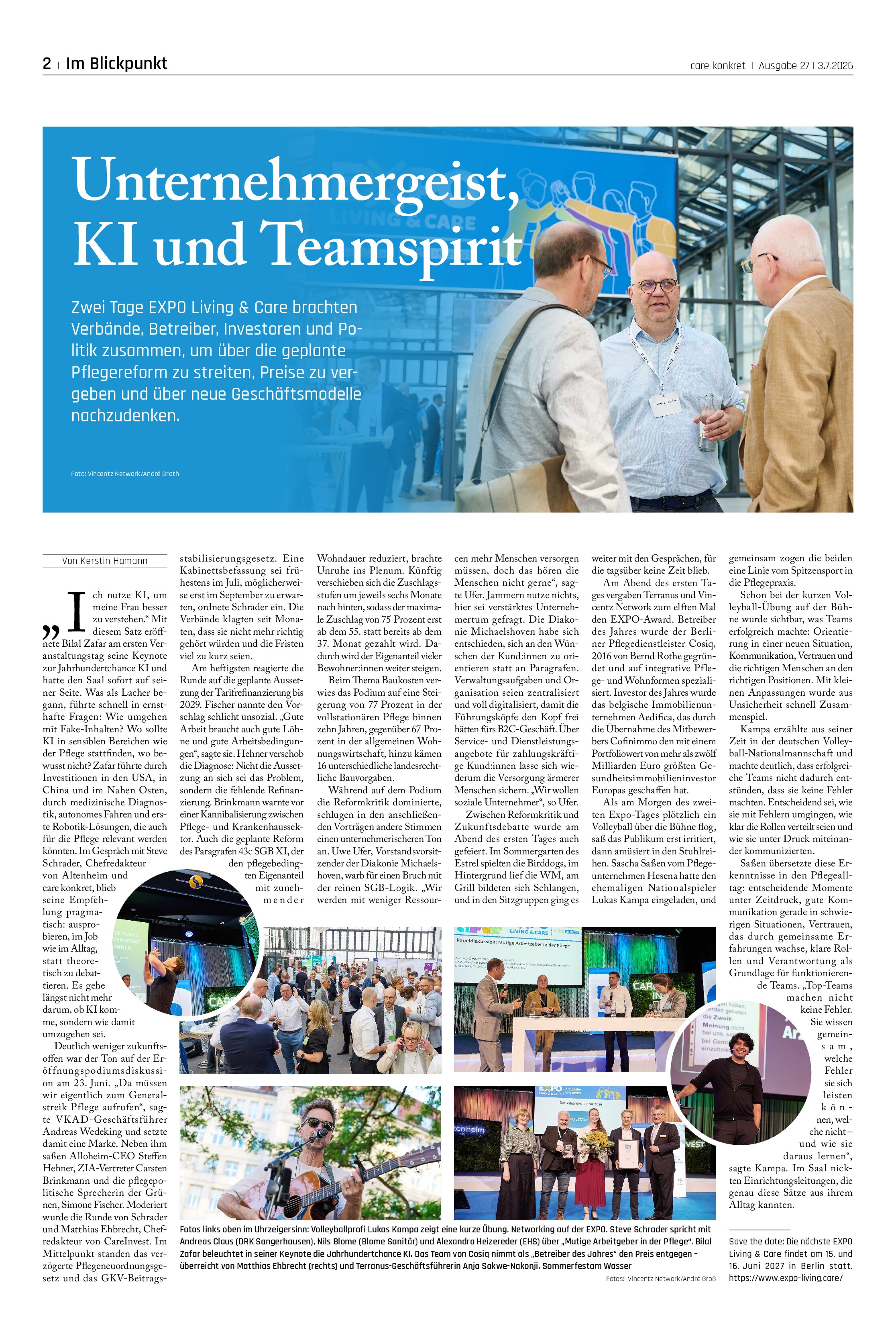 Vorschauseite 1: Unternehmergeist, KI und Teamspirit