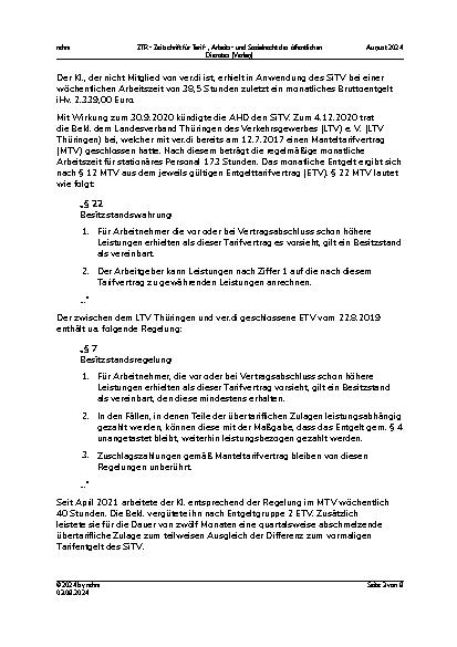 Vorschauseite 3: Arbeitsvertragliche Bezugnahme auf Tarifverträge – Tarifwechselklausel – Auslegung einer tariflichen Besitzstandsklausel