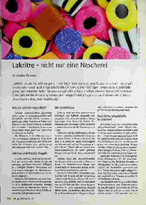 Vorschauseite 1: Lakritze - nicht nur eine Nascherei