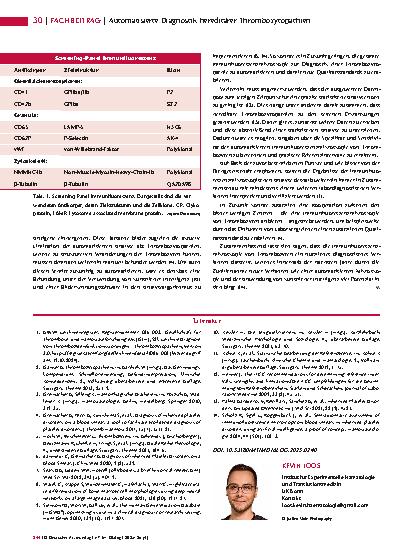 Vorschauseite 5: Automatisierte Diagnostik hereditärer Thrombozytopathien auf Basis phänotypischer Eigenschaften